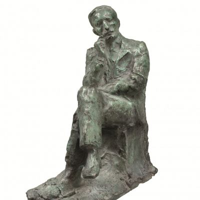 BRANISLAV NUŠIĆ, 1989, bronze, 34cm