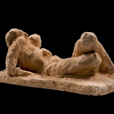 LYING NUDE, 2006, terracotta, length 17.5cm