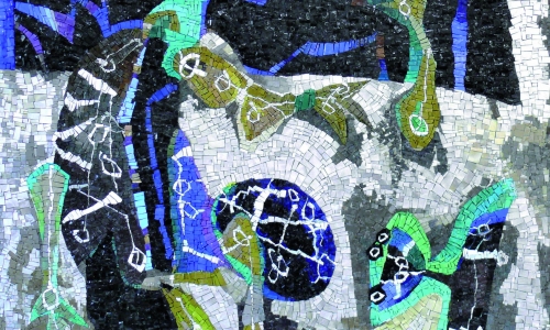 ORPHEUS AND EURYDICE, 2006, mosaic, 180x180cm