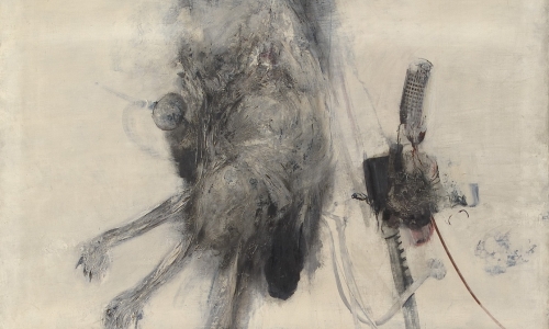 EXPERIMENT, 1964, tempera and oil / canvas, 215x135cm