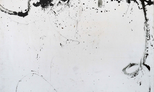 PAINTING 26/2/65, 1965, oil and sand / paper lined on canvas, 180x160cm