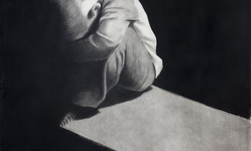 OLAF’S CORNER 2, 2016, charcoal on paper, 100 × 70 cm