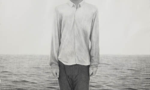 COMING TO SURFACE, 2016, charcoal on paper, 180 × 140 cm