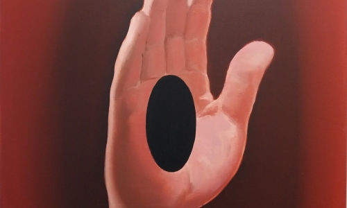 HAND, 2017, oil on canvas, 50x50cm