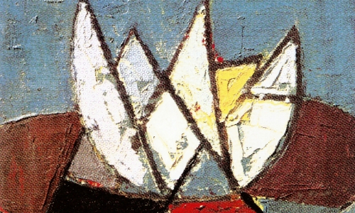 WATER LILY, 1953, oil on canvas, 30 × 30 cm